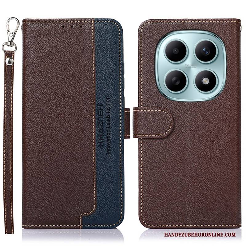 Lederhüllen Xiaomi Redmi Note 15 5g Zweifarbiges Khazneh-leder