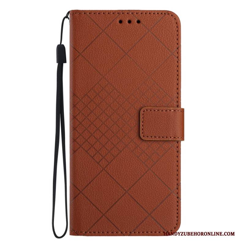 Lederhüllen Xiaomi Redmi Note 15 Pro Plus 5g Handyhülle Rauten