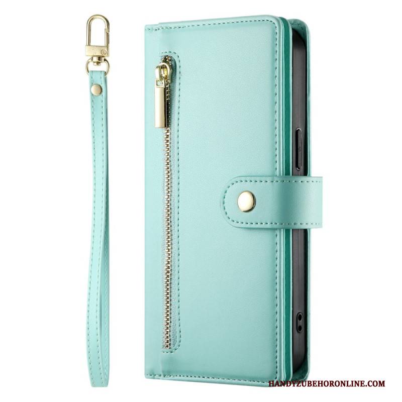 Lederhüllen Xiaomi Redmi Note 15 Pro Plus 5g Handyhülle Reißverschlusstasche Und Riemen