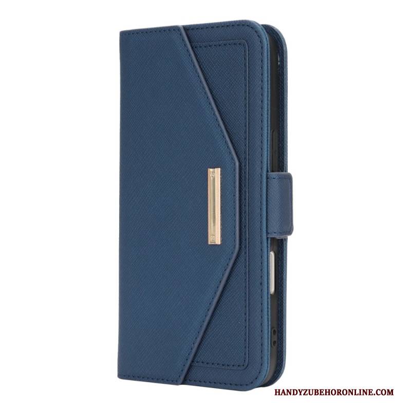 Lederhüllen iPhone 17 Handyhülle Geldbörse Mit Schulterriemen Und Spiegel