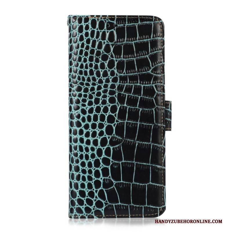 Lederhüllen iPhone 17 Leder Mit Krokodilprägung