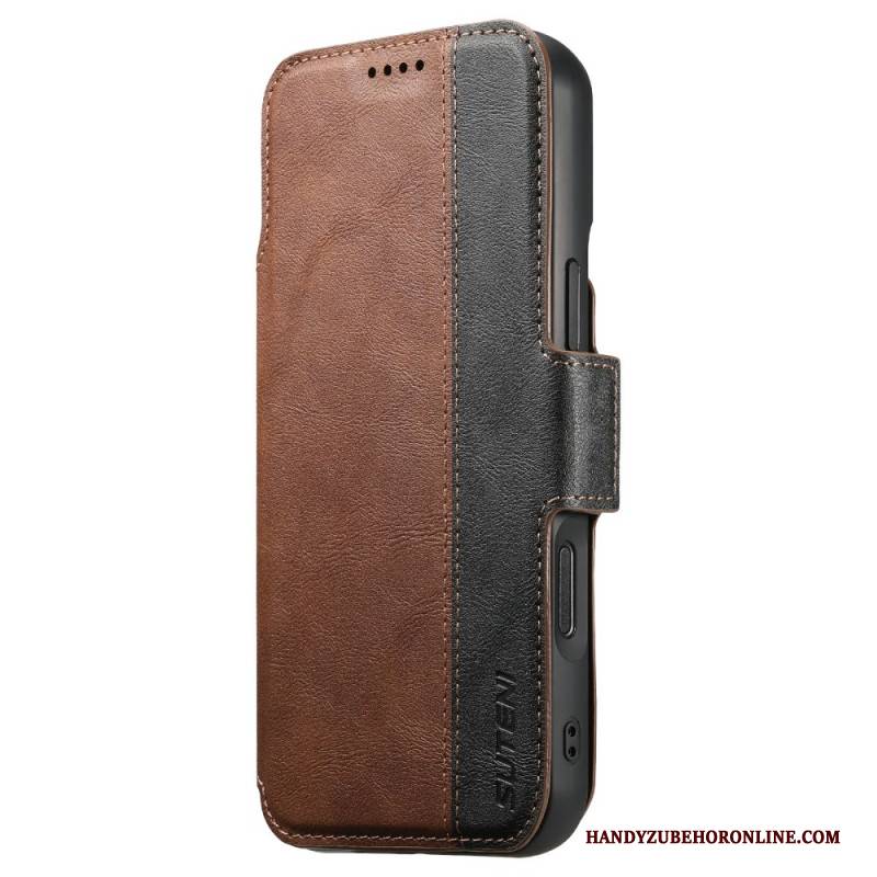 Lederhüllen iPhone 17 Pro Handyhülle Magsafe Zweifarbige Abnehmbare Hülle