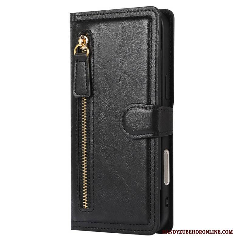 Lederhüllen iPhone 17 Pro Max Handyhülle Reißverschlusstasche