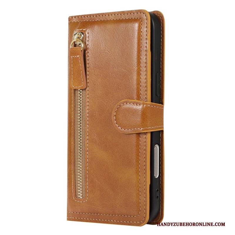 Lederhüllen iPhone 17 Pro Max Handyhülle Reißverschlusstasche