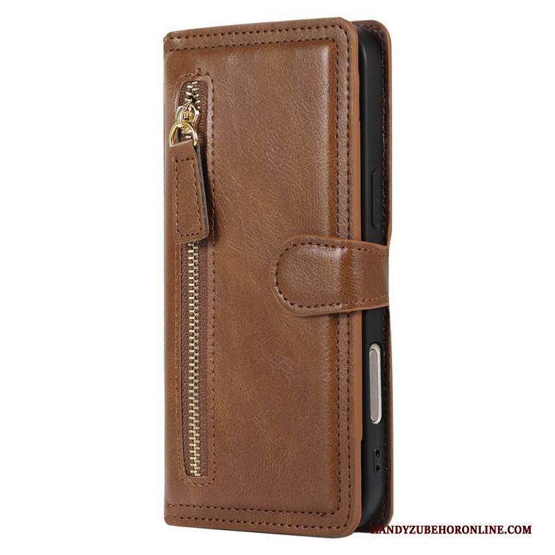 Lederhüllen iPhone 17 Pro Max Handyhülle Reißverschlusstasche