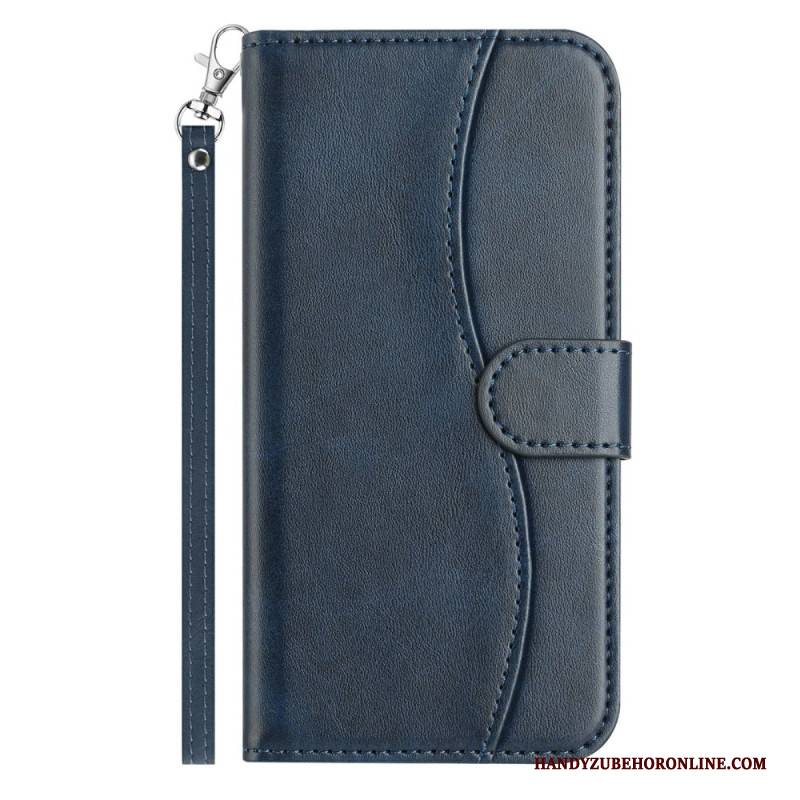 Lederhüllen iPhone 17 Pro Max Handyhülle S-design Mit Umhängeband