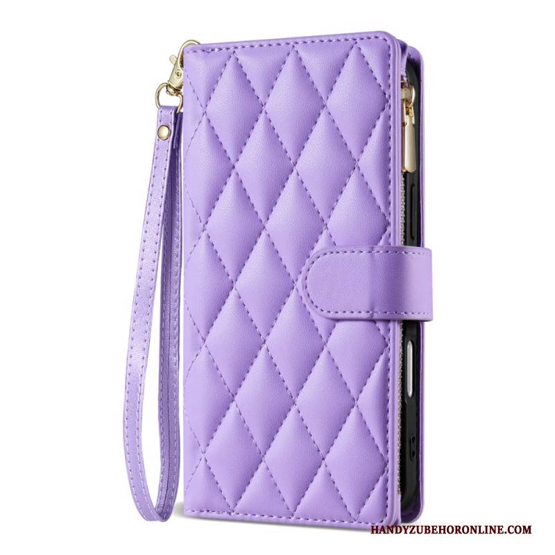 Lederhüllen iPhone Air Handyhülle Gesteppt Mit Lanyard Und Schulterriemen