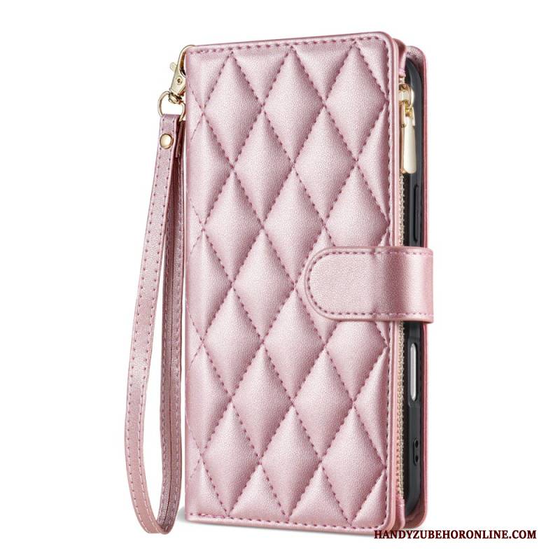 Lederhüllen iPhone Air Handyhülle Gesteppt Mit Lanyard Und Schulterriemen