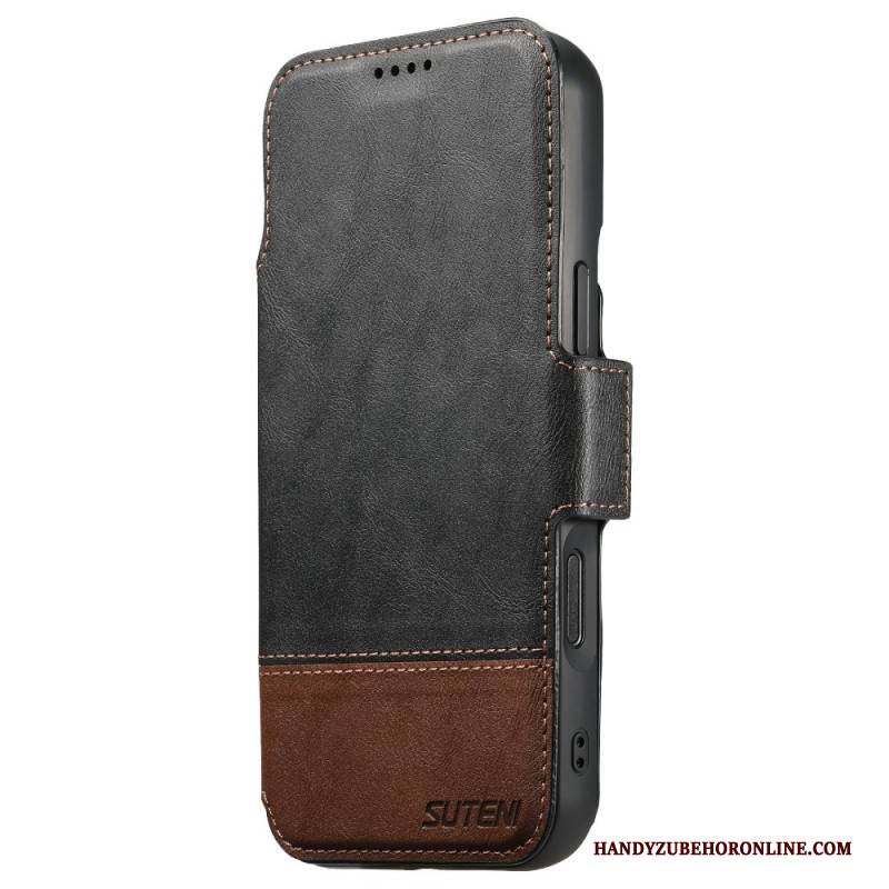 Lederhüllen iPhone Air Magsafe Zweifarbige Abnehmbare Hülle Von Suteni