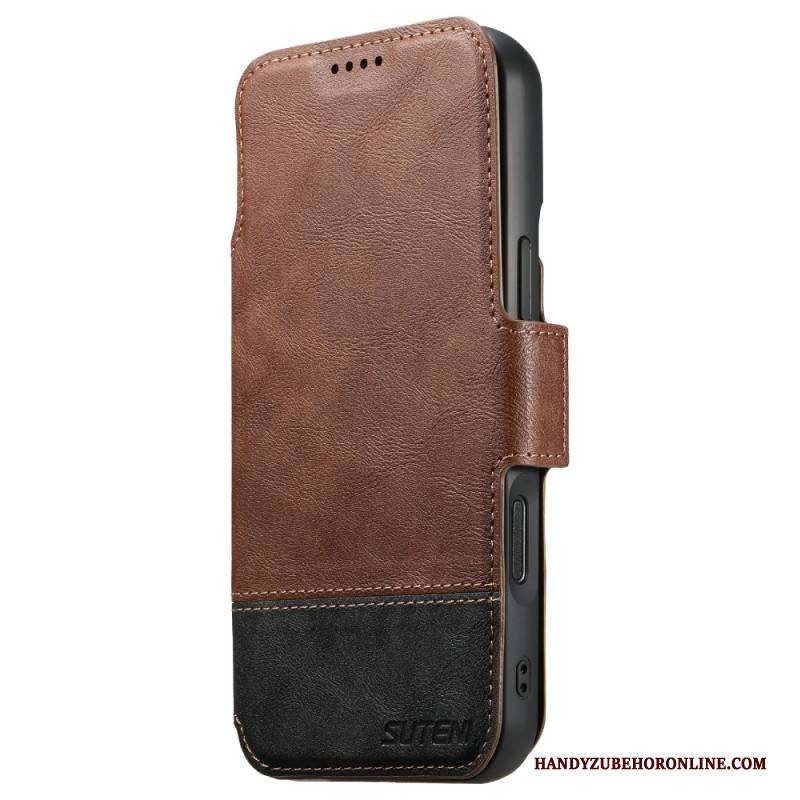 Lederhüllen iPhone Air Magsafe Zweifarbige Abnehmbare Hülle Von Suteni