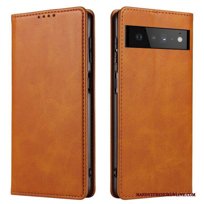 Schutzhülle Für Google Pixel 6 Flip Case Magnetischer Ledereffekt