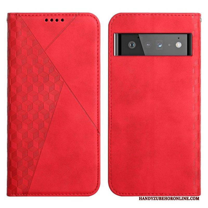 Schutzhülle Für Google Pixel 6 Pro Flip Case Geo-ledereffekt