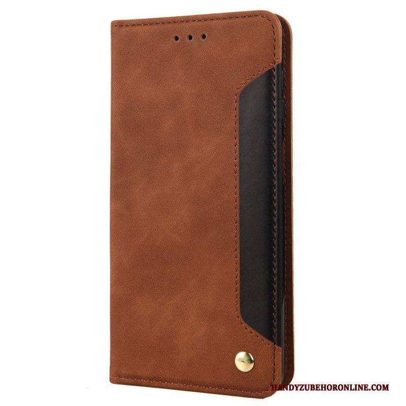 Schutzhülle Für Google Pixel 6A Flip Case Zweifarbige Signatur