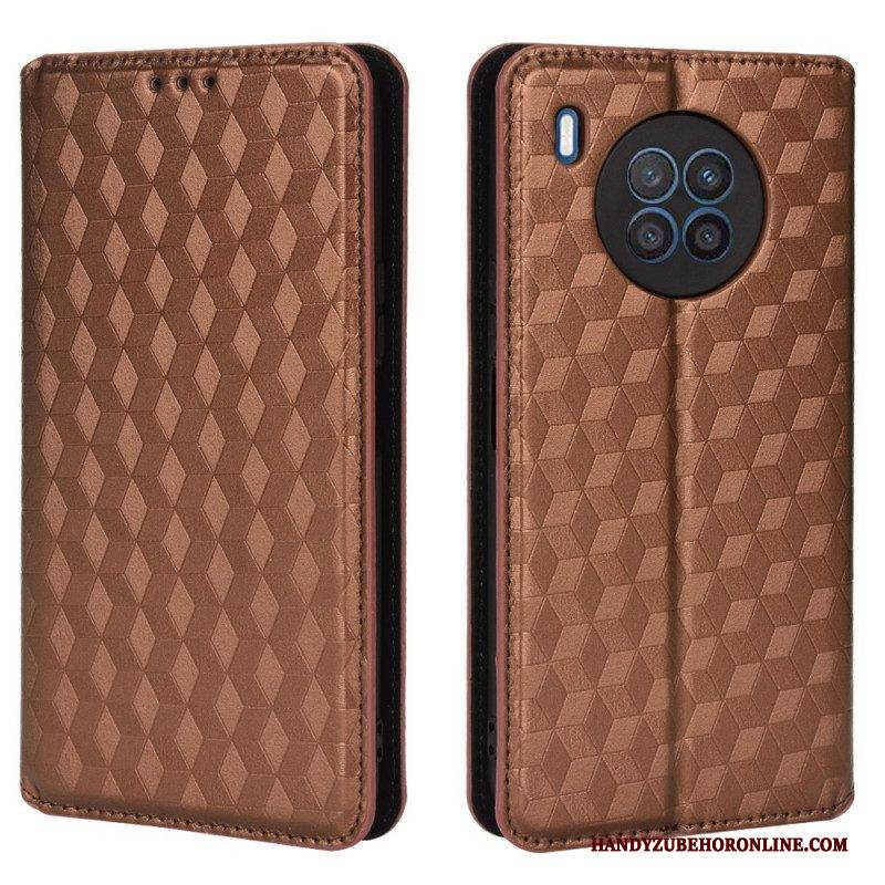 Schutzhülle Für Honor 50 Lite Flip Case Diamant-ledereffekt