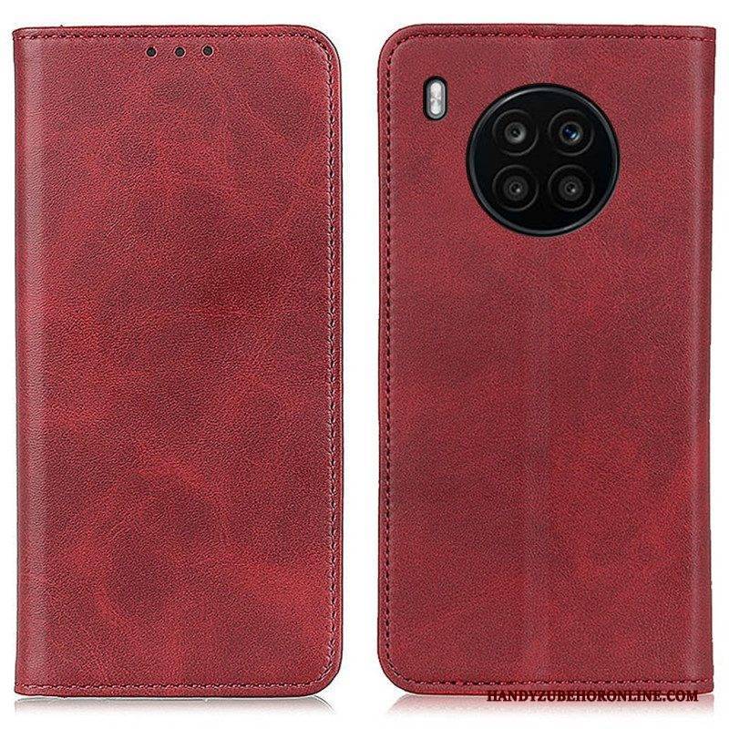 Schutzhülle Für Honor 50 Lite Flip Case Elegantes Spaltleder