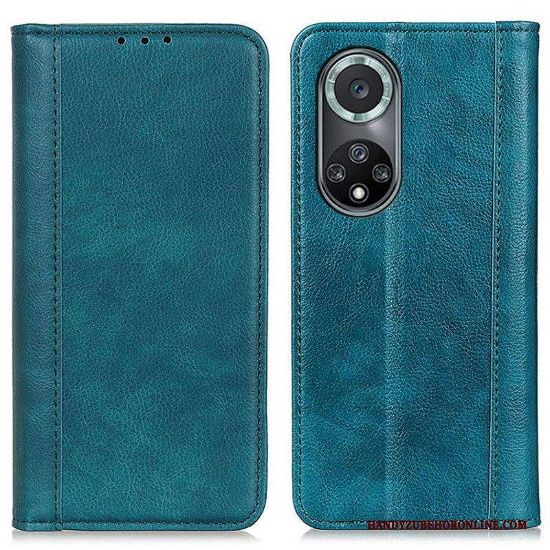 Schutzhülle Für Honor 50 Pro Flip Case Pro Elegance Split-litschi-leder