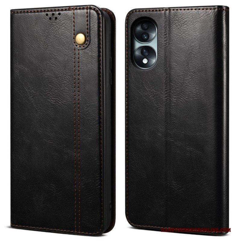 Schutzhülle Für Honor 70 Flip Case Gewachstes Kunstleder