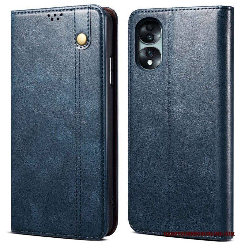 Schutzhülle Für Honor 70 Flip Case Gewachstes Kunstleder