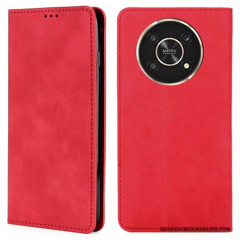 Schutzhülle Für Honor Magic 4 Lite 5G Flip Case Ledereffekt Mit Seidiger Haptik