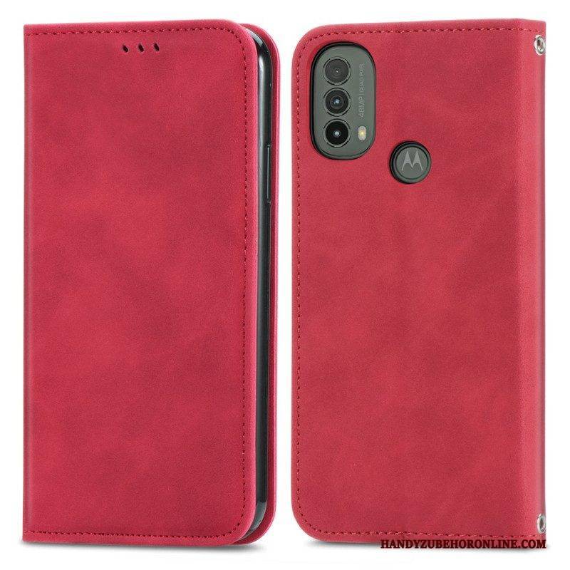Schutzhülle Für Moto E40 / E30 / E20 Flip Case Skin-touch-design