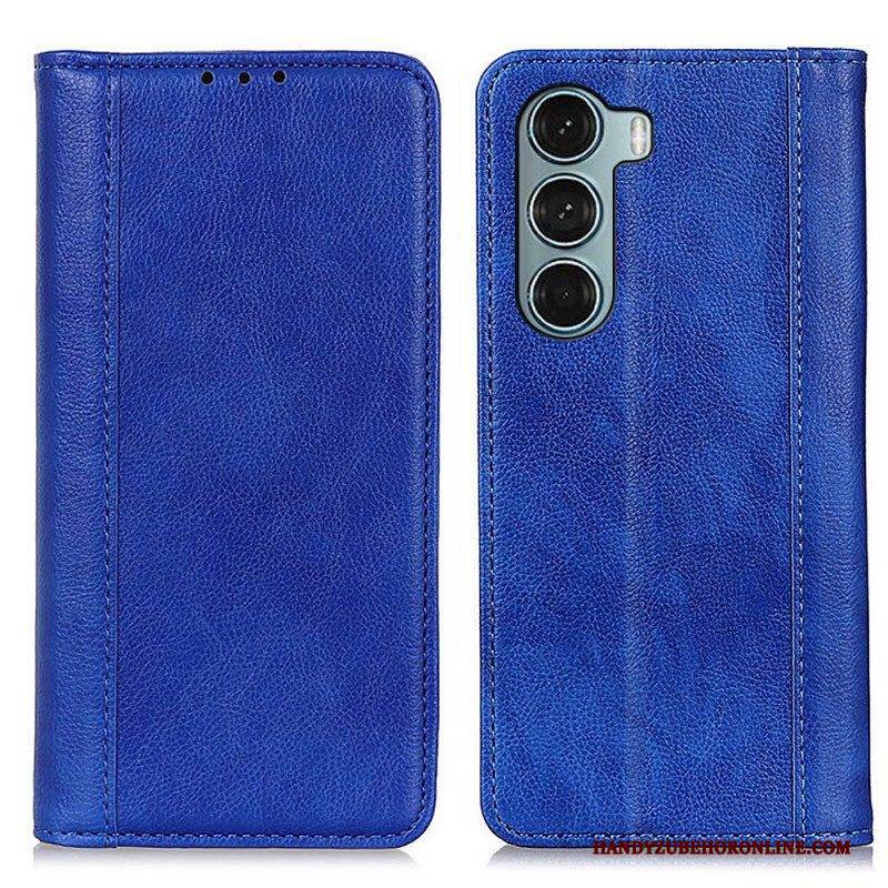 Schutzhülle Für Moto G200 5G Flip Case Version Aus Litschi-spaltleder