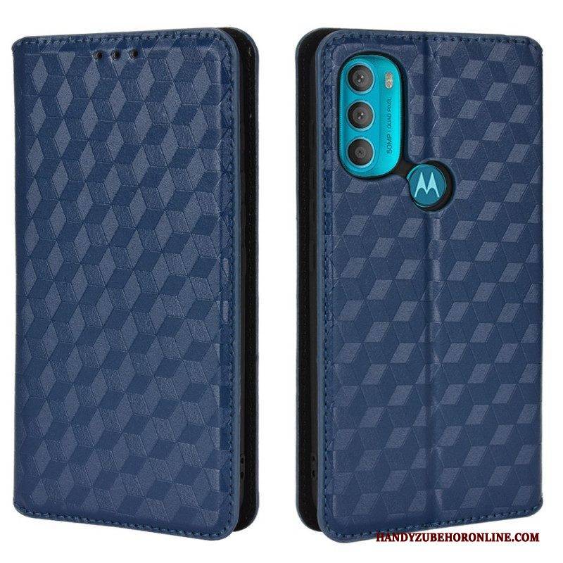 Schutzhülle Für Moto G71 5G Flip Case Diamant-ledereffekt