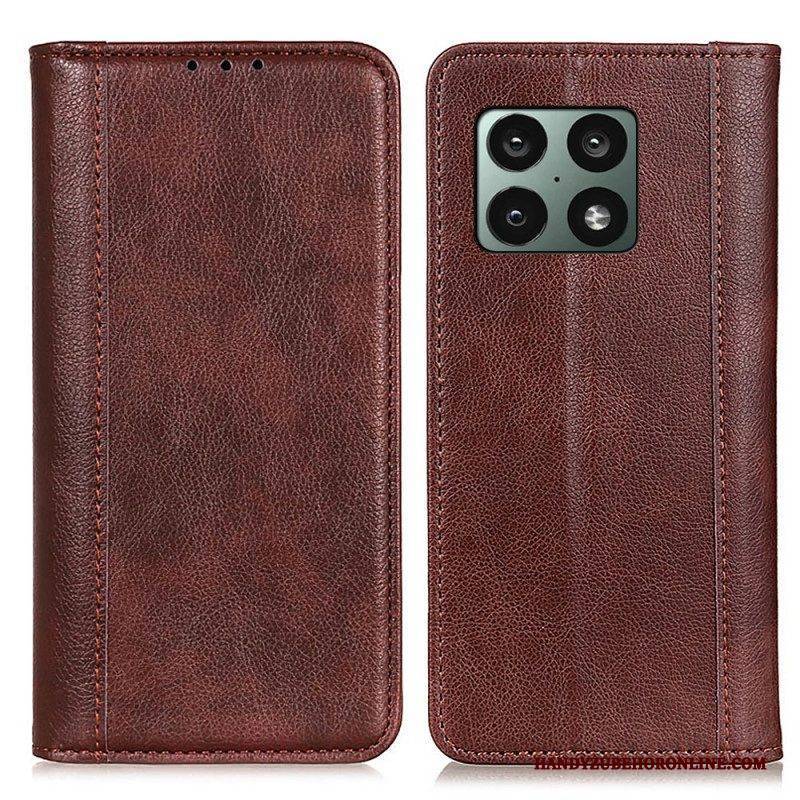 Schutzhülle Für OnePlus 10 Pro 5G Flip Case Farbige Version Aus Litschi-leder