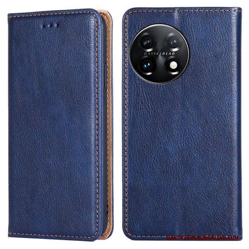 Schutzhülle Für OnePlus 11 5G Flip Case Nähte Aus Kunstleder