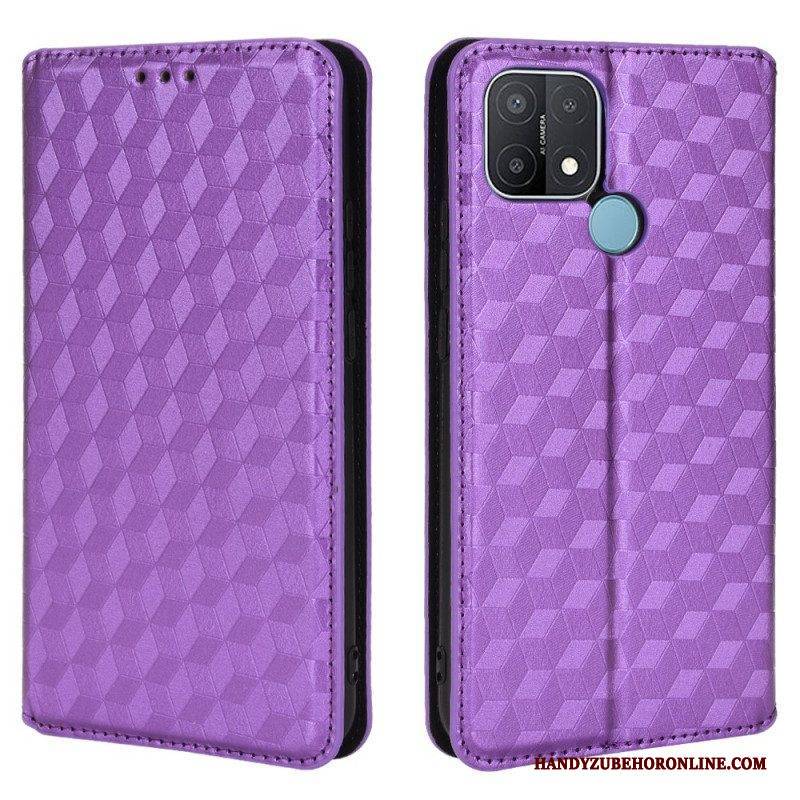 Schutzhülle Für Oppo A15 Flip Case Diamant-ledereffekt