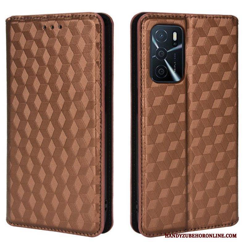 Schutzhülle Für Oppo A16 / A16s Flip Case Diamant-ledereffekt