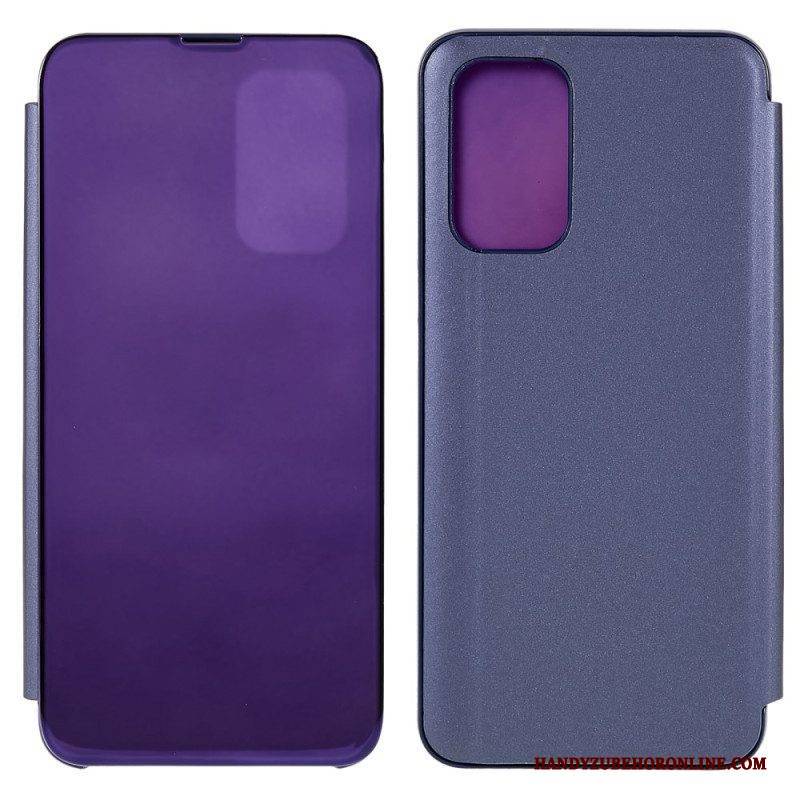 Schutzhülle Für Oppo A54 5G / A74 5G Spiegel- Und Ledereffekt