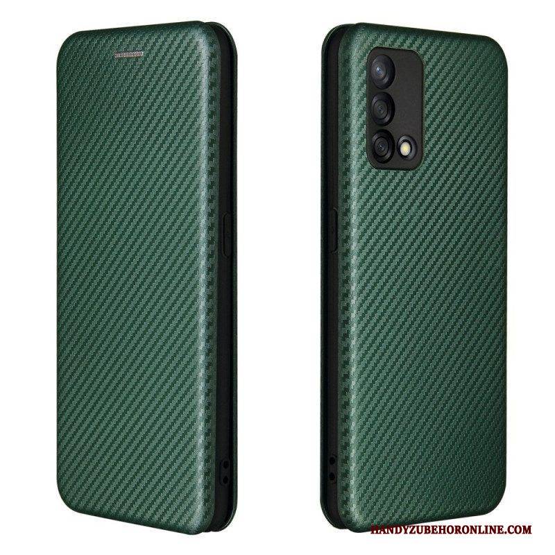 Schutzhülle Für Oppo A74 4G Flip Case Kohlefaser