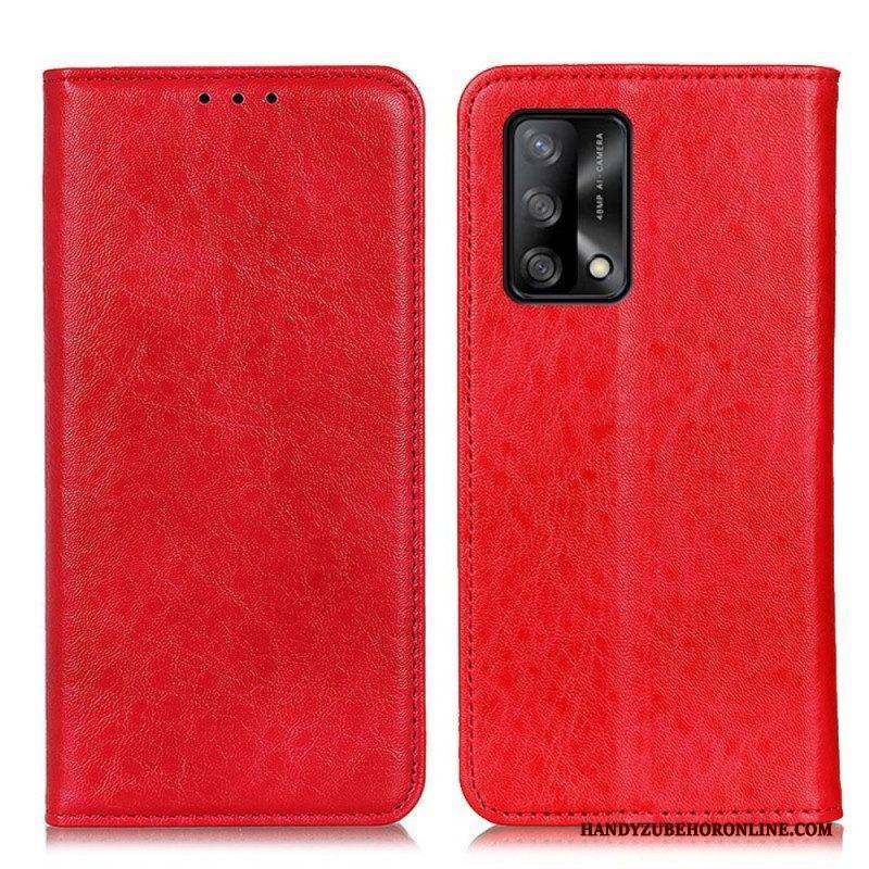 Schutzhülle Für Oppo A74 4G Flip Case Lederstruktur