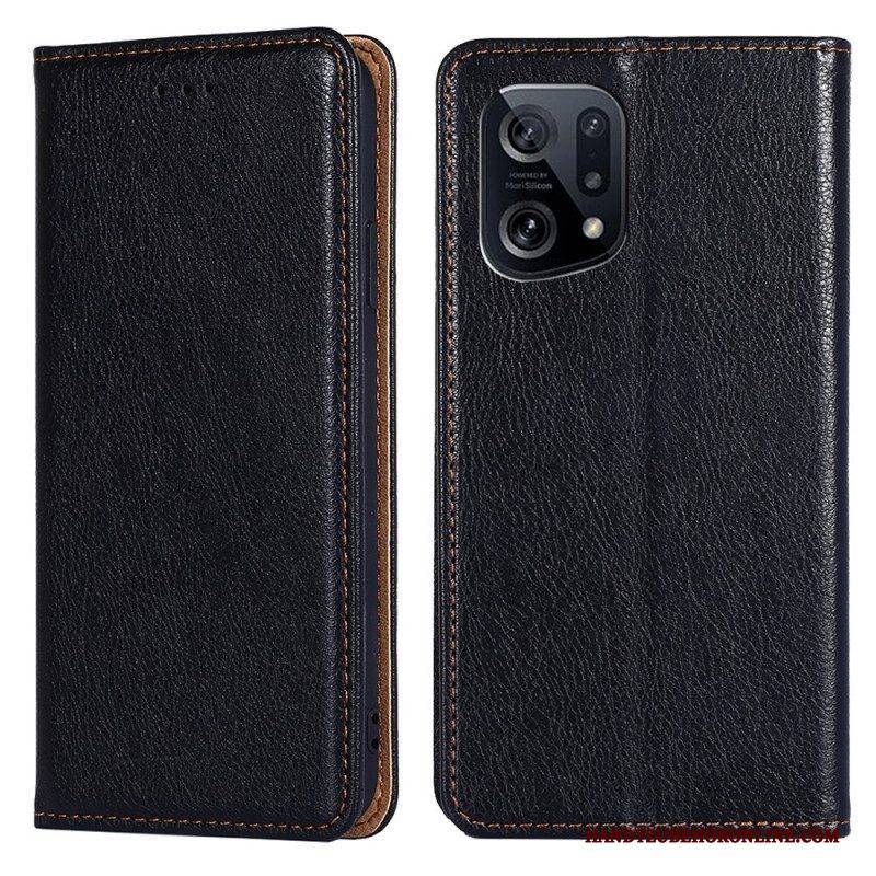 Schutzhülle Für Oppo Find X5 Flip Case Einfarbig