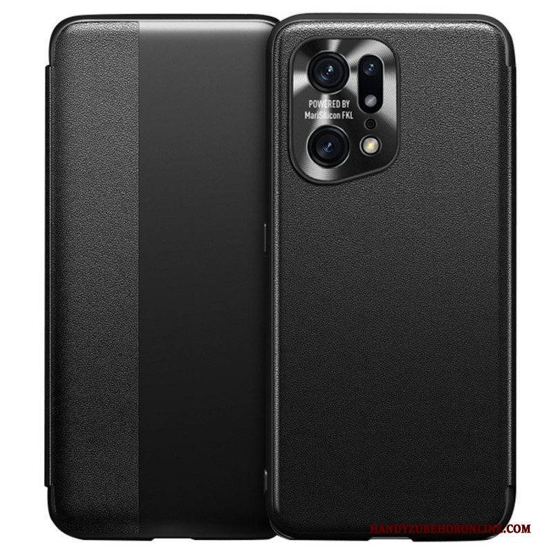 Schutzhülle Für Oppo Find X5 Pro Kunstleder