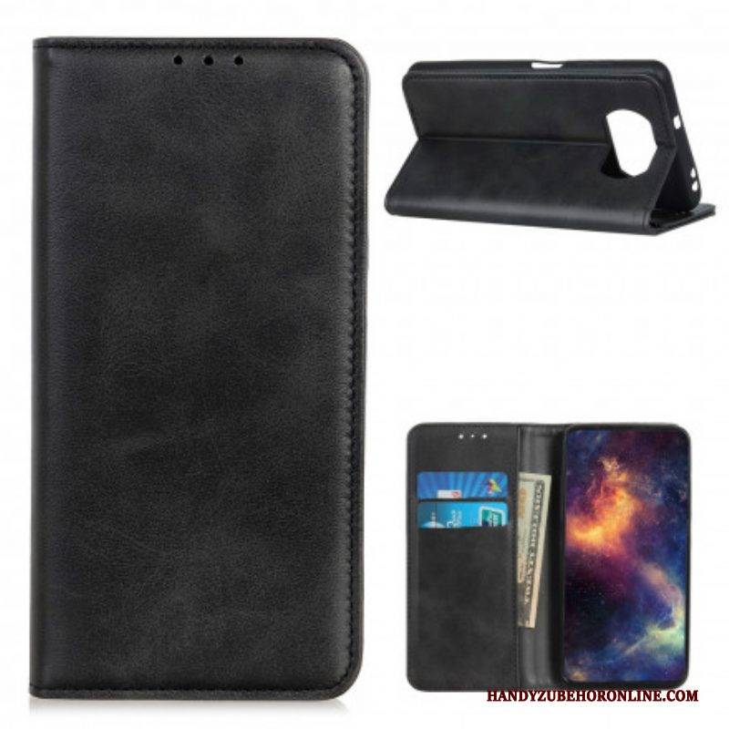 Schutzhülle Für Poco X3 / X3 Pro / X3 NFC Flip Case Hochwertiges Spalt-litschi-leder