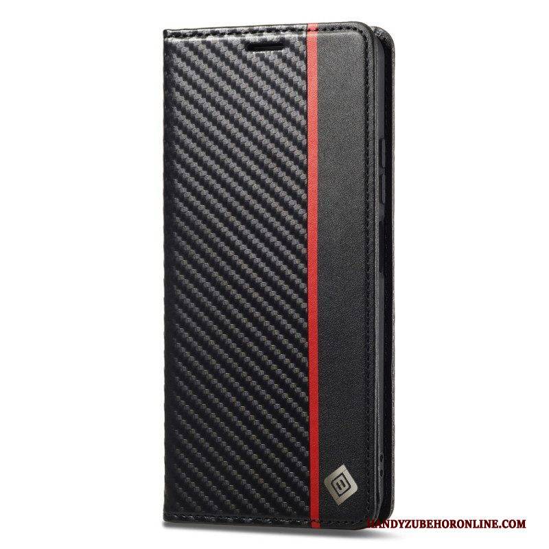 Schutzhülle Für Poco X5 5G Flip Case Kohlefaser Lc.imeeke