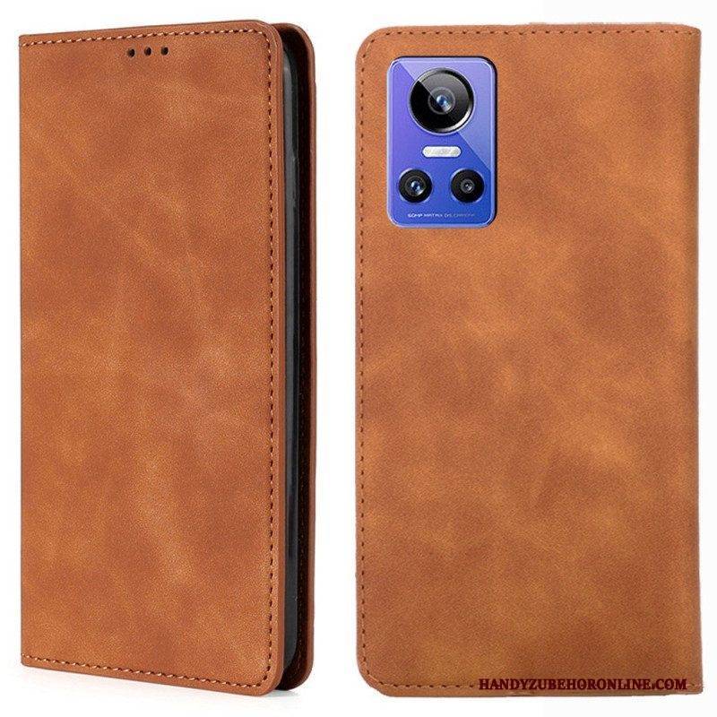 Schutzhülle Für Realme GT Neo 3 Flip Case Seidenstruktur