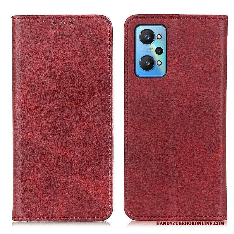 Schutzhülle Für Realme GT Neo 3T / Neo 2 Flip Case Elegantes Spaltleder