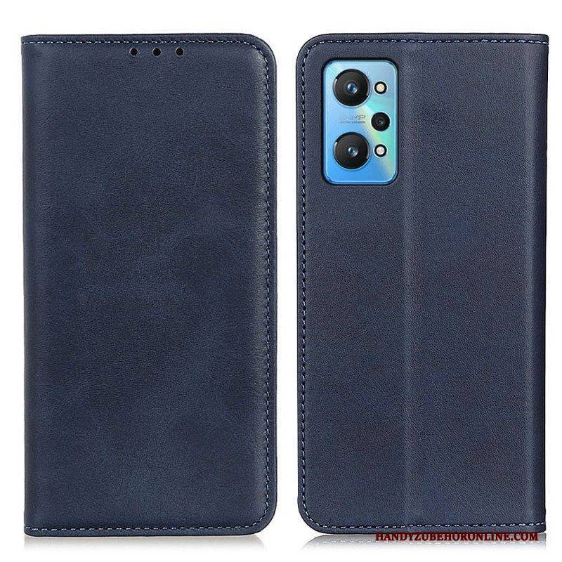 Schutzhülle Für Realme GT Neo 3T / Neo 2 Flip Case Elegantes Spaltleder