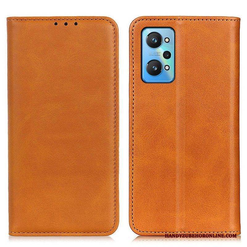 Schutzhülle Für Realme GT Neo 3T / Neo 2 Flip Case Elegantes Spaltleder