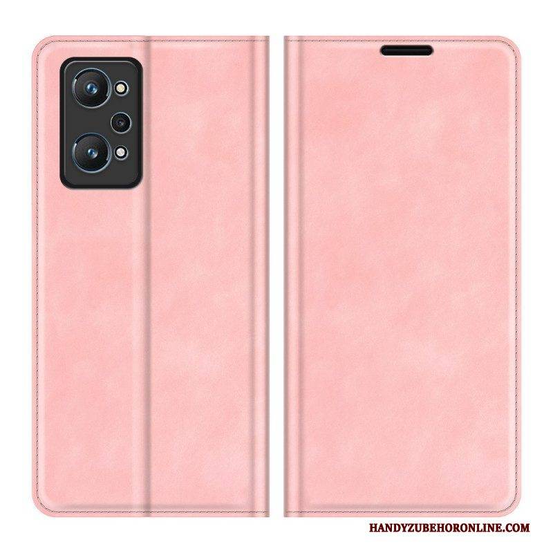 Schutzhülle Für Realme GT Neo 3T / Neo 2 Flip Case Seidenweicher Ledereffekt