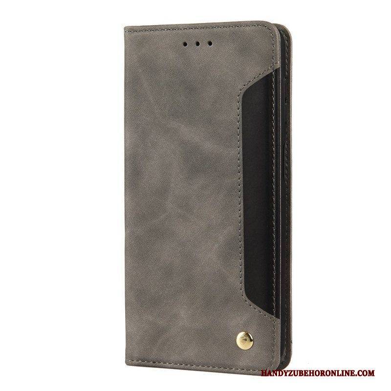 Schutzhülle Für Samsung Galaxy A13 5G / A04s Flip Case Zweifarbiger Business-ledereffekt