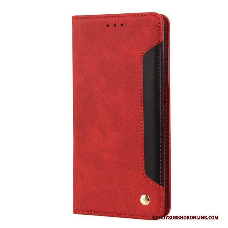 Schutzhülle Für Samsung Galaxy A13 5G / A04s Flip Case Zweifarbiger Business-ledereffekt