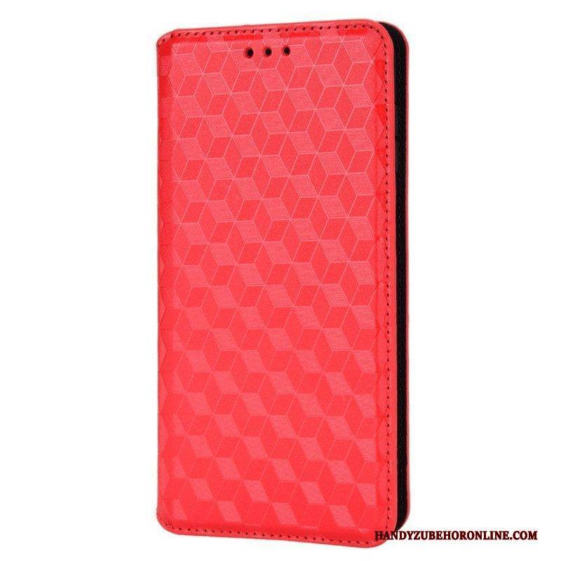 Schutzhülle Für Samsung Galaxy M23 5G Flip Case 3d-würfel-ledereffekt