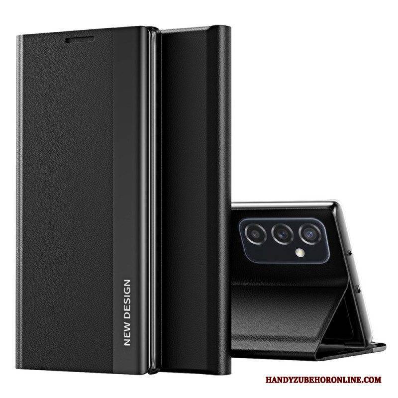 Schutzhülle Für Samsung Galaxy M52 5G Flip Case Magnetischer Verschluss Aus Litschi-kunstleder