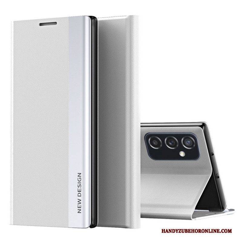 Schutzhülle Für Samsung Galaxy M52 5G Flip Case Magnetischer Verschluss Aus Litschi-kunstleder