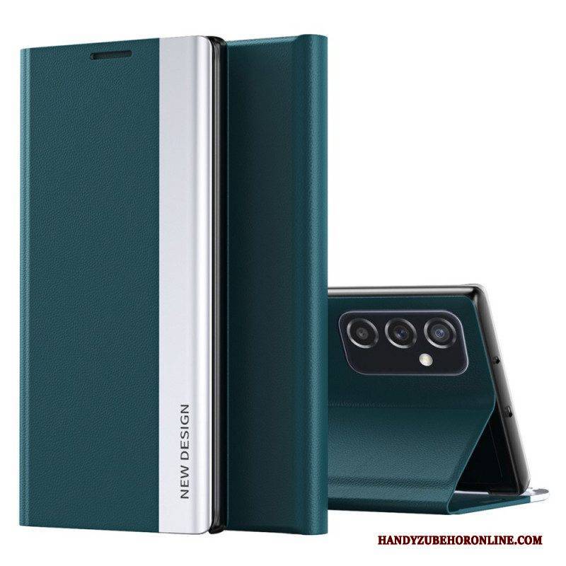 Schutzhülle Für Samsung Galaxy M52 5G Flip Case Magnetischer Verschluss Aus Litschi-kunstleder