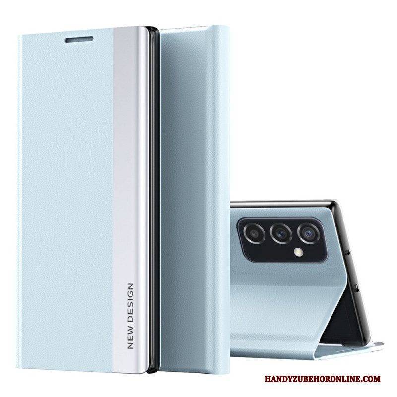 Schutzhülle Für Samsung Galaxy M52 5G Flip Case Magnetischer Verschluss Aus Litschi-kunstleder