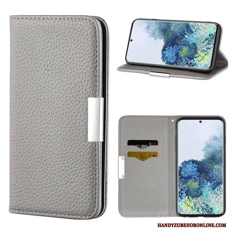 Schutzhülle Für Samsung Galaxy S21 5G Flip Case Kunstleder Litschi Ultra Chic